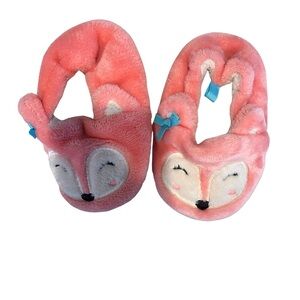 L.L. Bean Pink Fox Kids Slippers